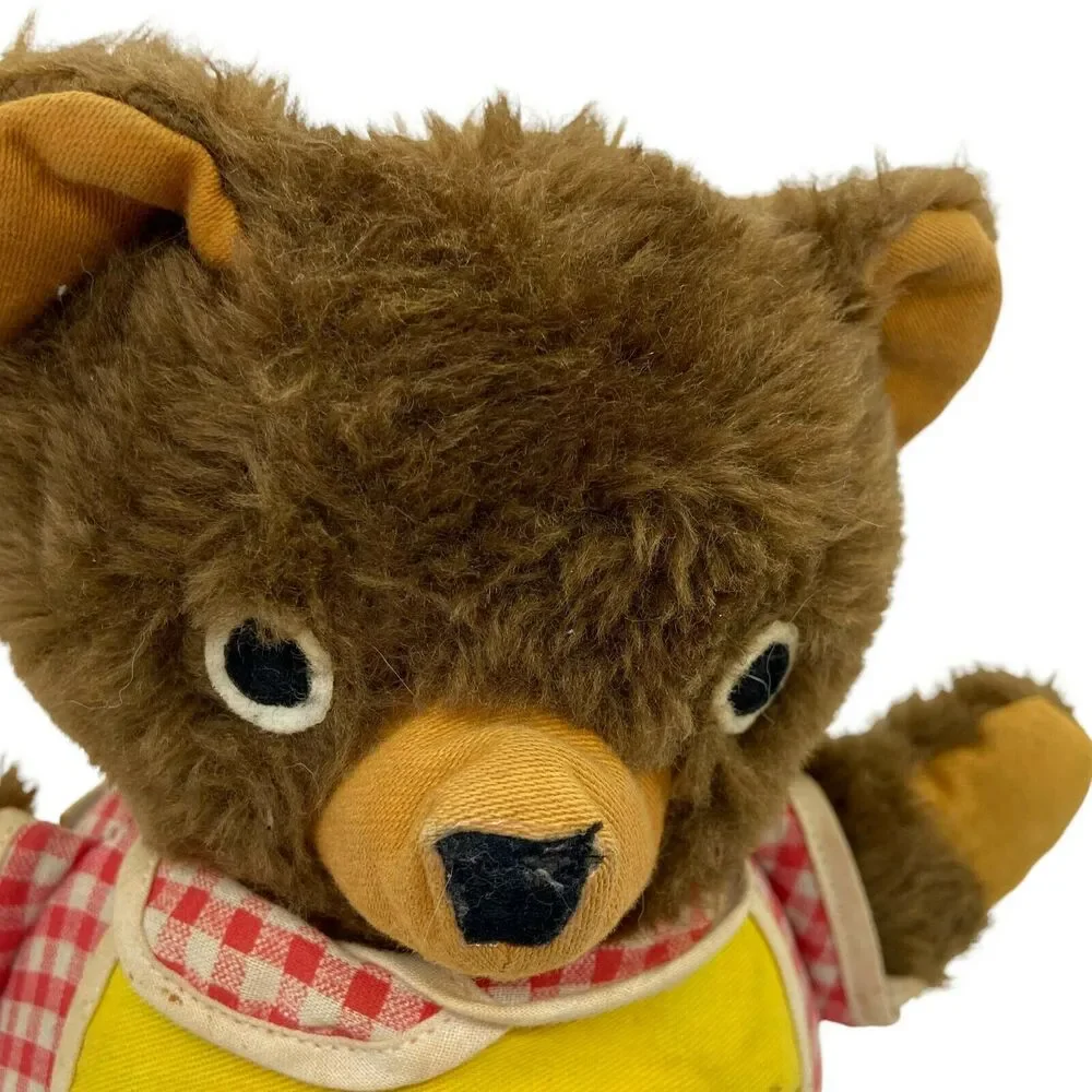 Teddy Bear Tip Top Chime Baby Toy Vintage Fisher Price Unisex Kids Brown